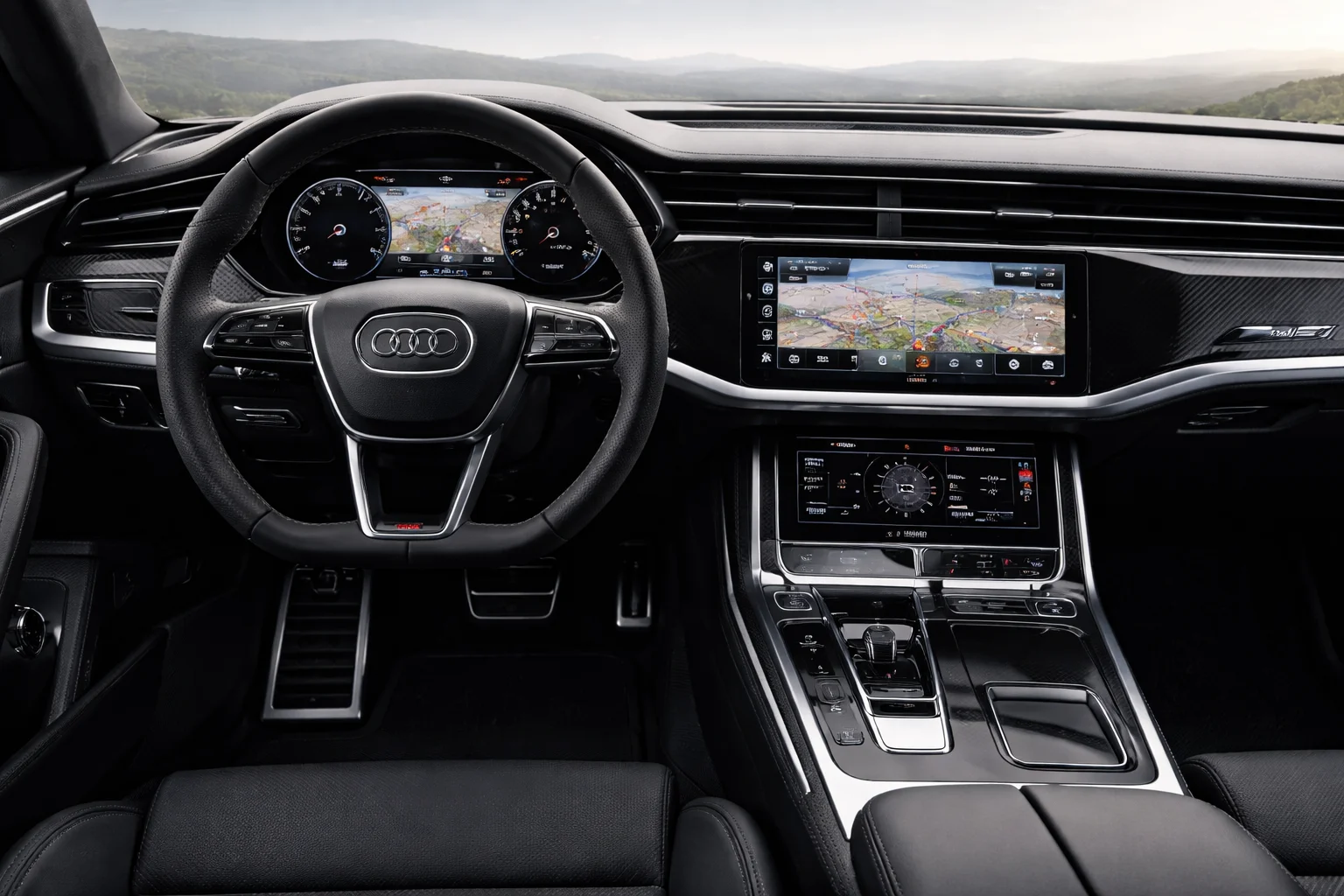 Interior de serie sin iluminación